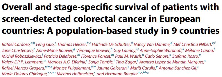 Lancet Regional Health：通過篩查檢出的結直腸癌患者的生存率