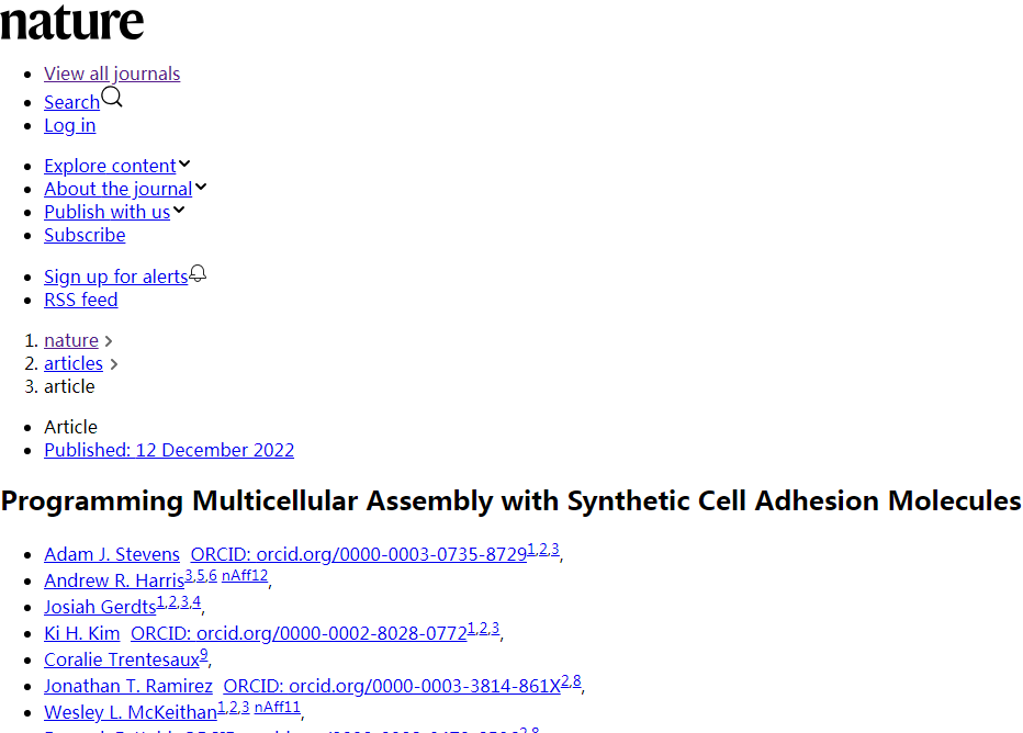 Nature：一種特殊的“細胞膠水”或能再生機體組織、促進傷口愈合并再生機體神經組織
